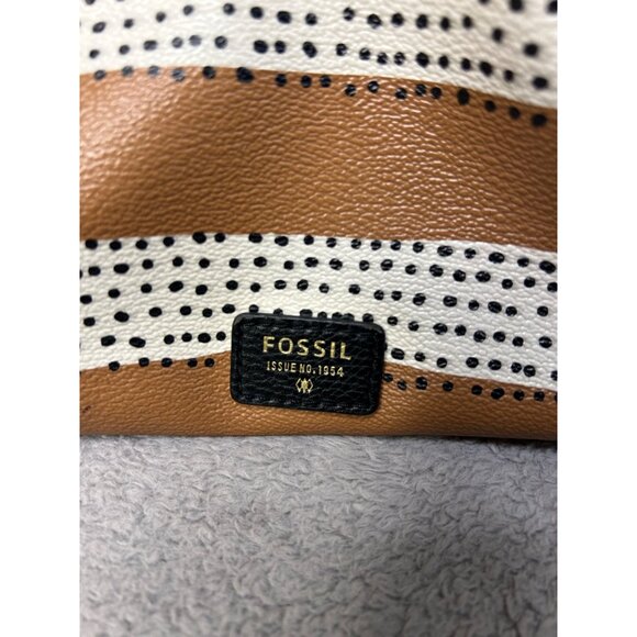Fossil Rachel Striped Polka Dot Tote Bag - Picture 7 of 15